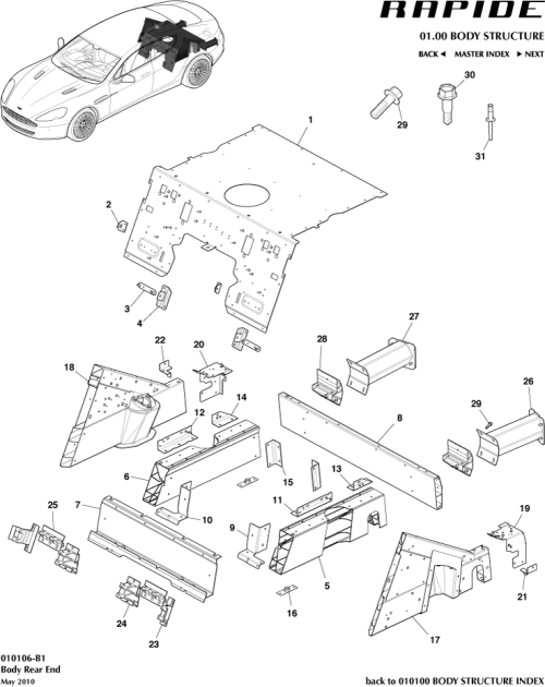 Part Diagram for Aston Martin SY9Y-454B63-AB