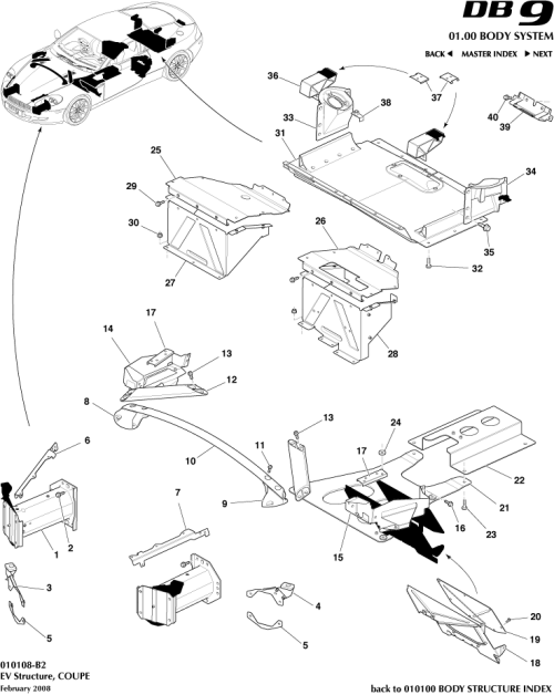 Part Diagram for Aston Martin 4G43-111C61-AD