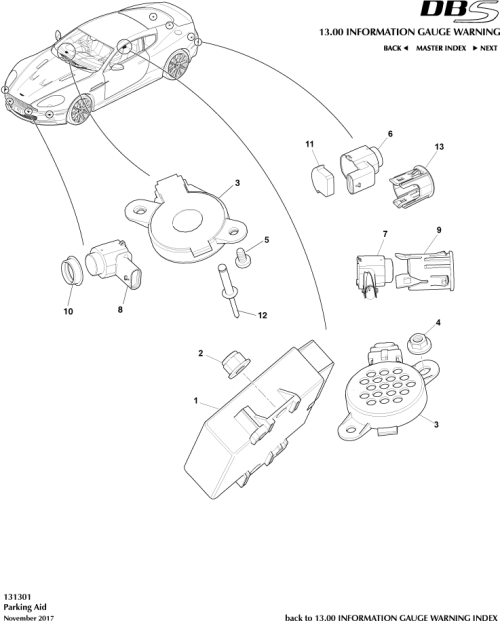 Part Diagram for Aston Martin SY9Y-17526-BA