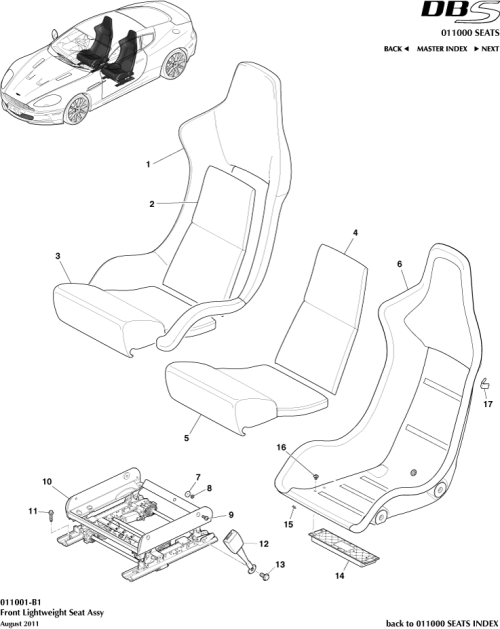 Part Diagram for Aston Martin SY9Y-C025B39-CBW