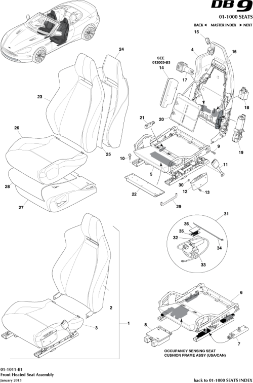 Part Diagram for Aston Martin FG43-632B22-AA