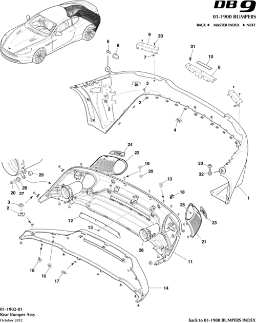 Part Diagram for Aston Martin 4G43-13A565-AA
