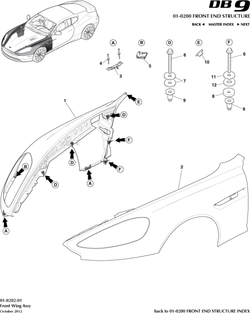 Part Diagram for Aston Martin 4G43-023A50-AC