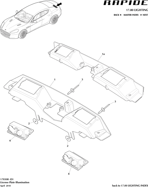 Part Diagram for Aston Martin 6G43-37-10006