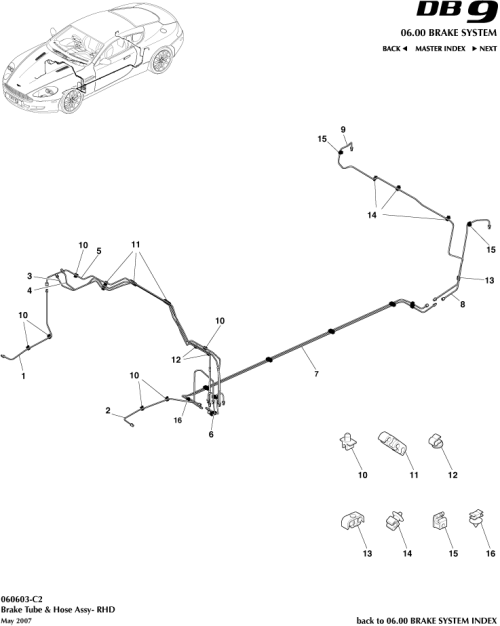 Part Diagram for Aston Martin 4G43-2M020-BB