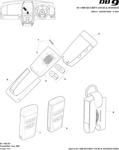 Part Diagram for Aston Martin 8D33-19H483-BA