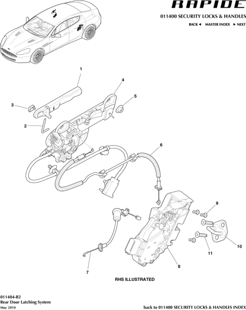 Part Diagram for Aston Martin AD43-264B59-BB