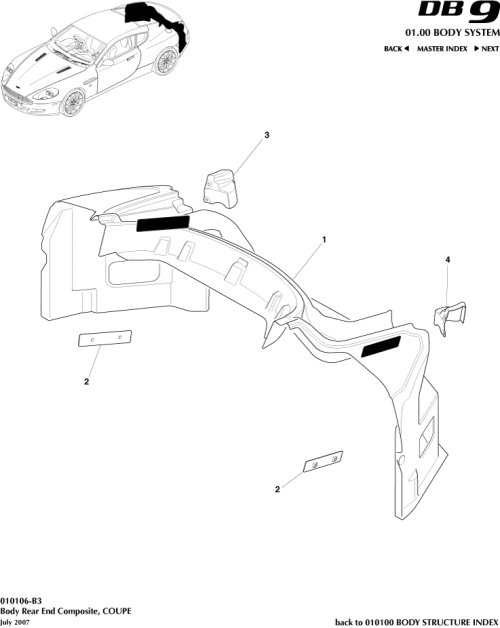 Part Diagram for Aston Martin 4G43-C42765-AF