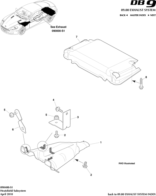 Part Diagram for Aston Martin CG43-5290-AA