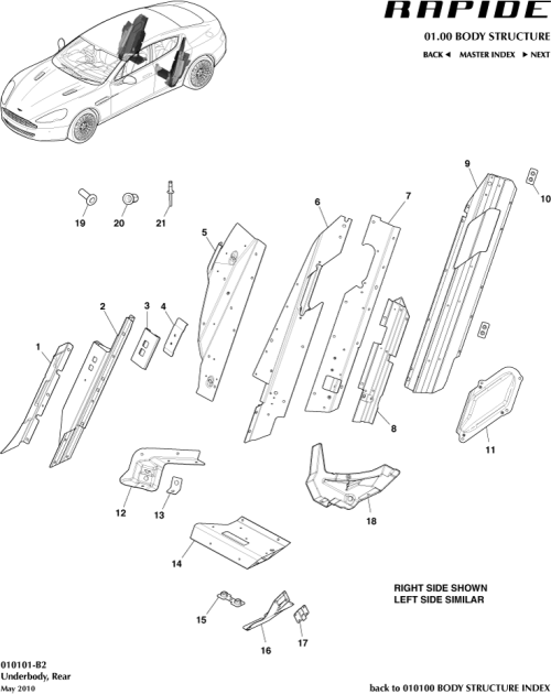 Part Diagram for Aston Martin GOAD43-F74200-BA