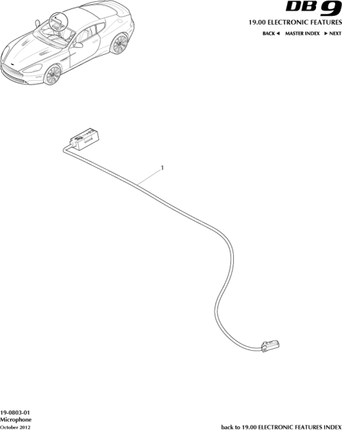 Part Diagram for Aston Martin HY53-18B804-AA