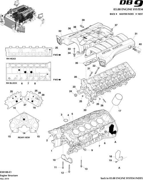 Part Diagram for Aston Martin 703705