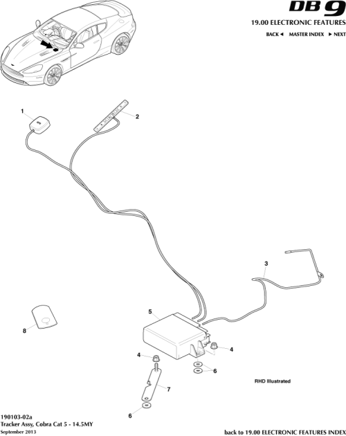 Part Diagram for Aston Martin HY53-19G311-AA