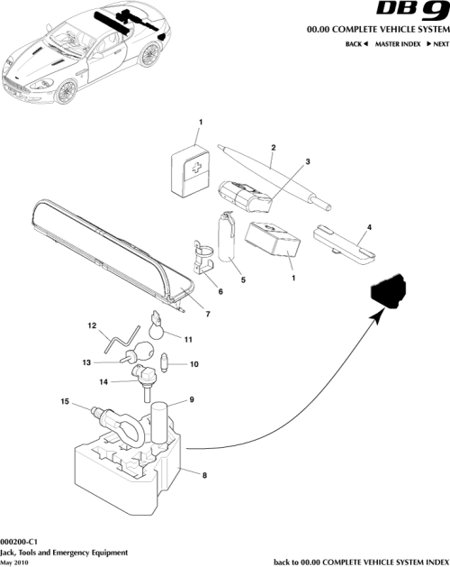 Part Diagram for Aston Martin 4G43-S064T64-AD