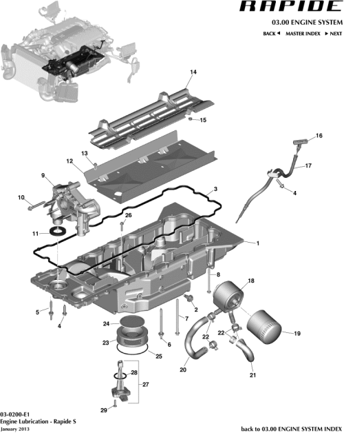 Part Diagram for Aston Martin CD33-6675-CC