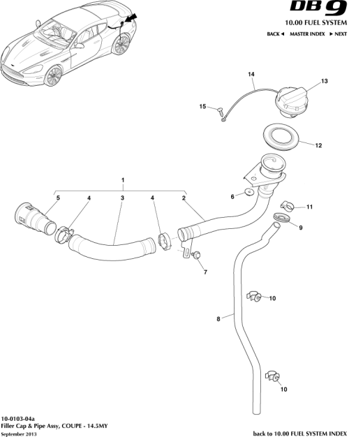 Part Diagram for Aston Martin 4G43-9030-AH