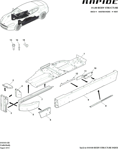 Part Diagram for Aston Martin SY83-13E799-AC