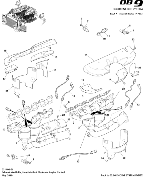 Part Diagram for Aston Martin 4G43-9N454-BC