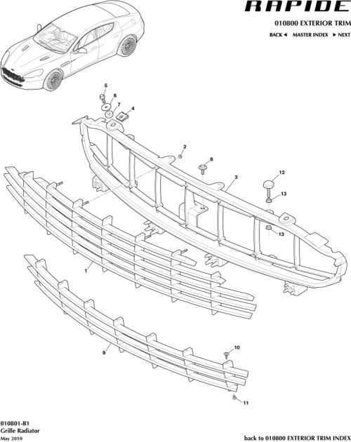 Part Diagram for Aston Martin AD43-8190-AD