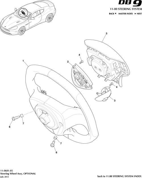 Part Diagram for Aston Martin GG43-3600-KA
