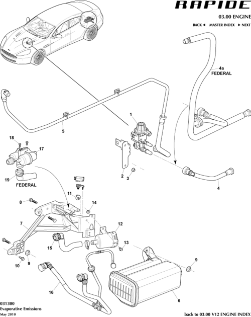 Part Diagram for Aston Martin SY9Y-9142-UA