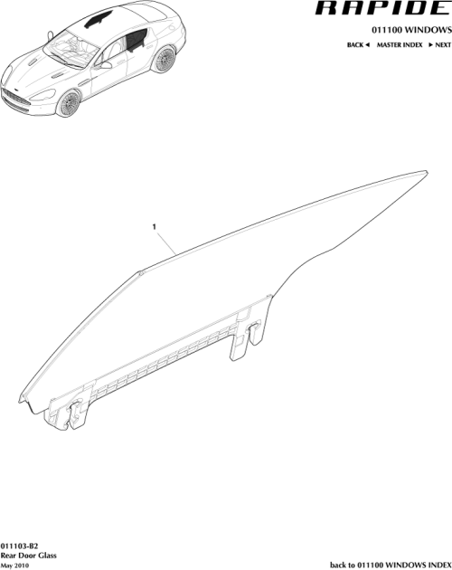 Part Diagram for Aston Martin CD43-F25829-BC