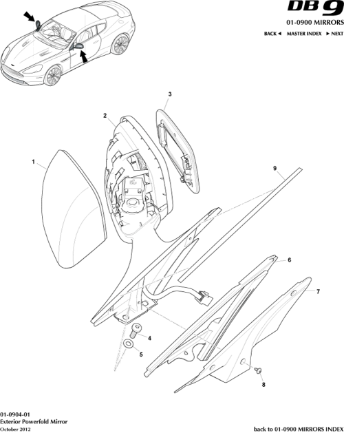 Part Diagram for Aston Martin 708886