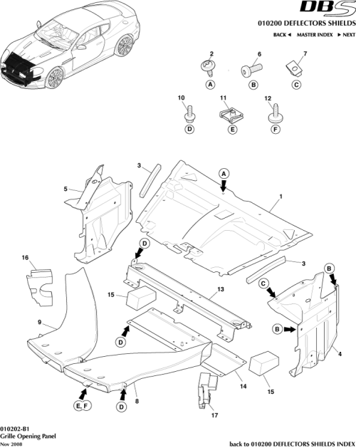 Part Diagram for Aston Martin 8G43-F01991-AE