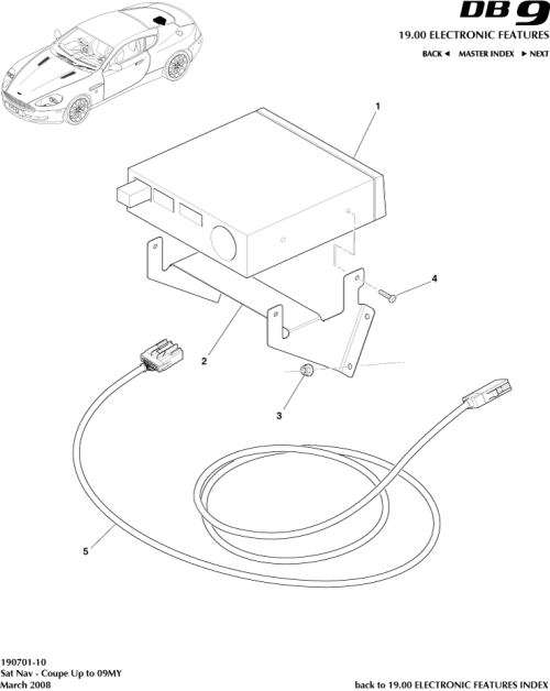 Part Diagram for Aston Martin 4G43-10E898-AH