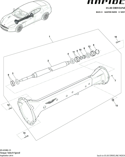Part Diagram for Aston Martin SY9Y-3063472-AA