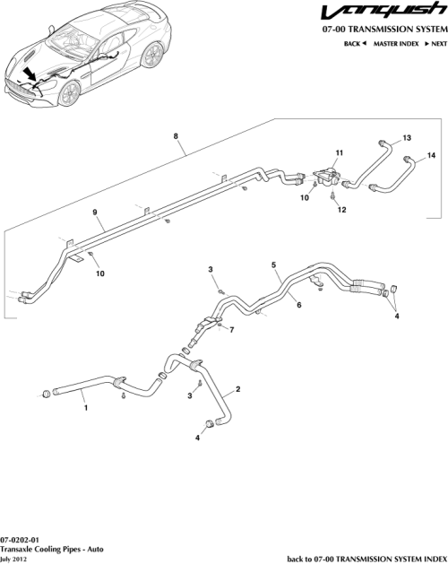 Part Diagram for Aston Martin FD33-321363-AA