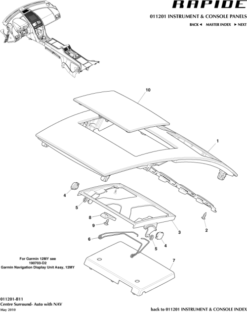 Part Diagram for Aston Martin CG43-045J10-BB