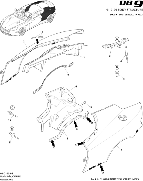 Part Diagram for Aston Martin XR83-16C952-AA