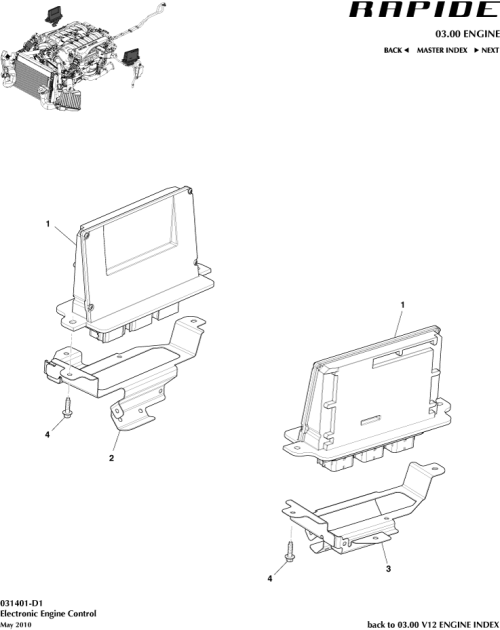 Part Diagram for Aston Martin AG43-12A650-AA