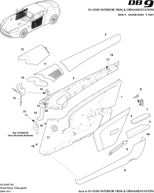 Part Diagram for Aston Martin MY83-600C64-PCW