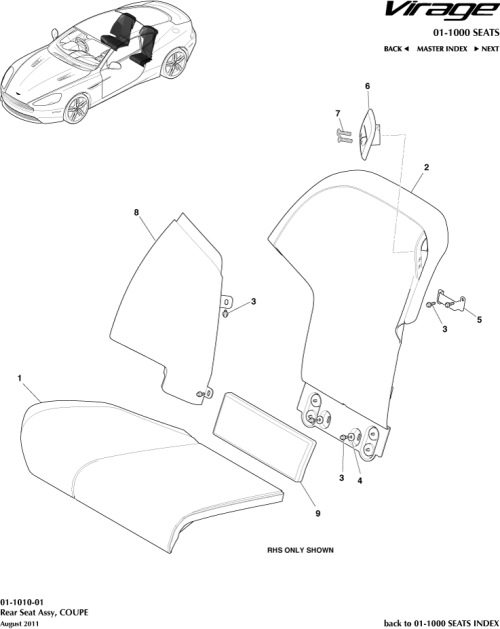 Part Diagram for Aston Martin CG43-60033-AAW