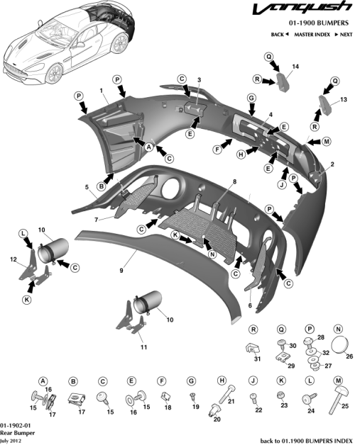 Part Diagram for Aston Martin CD33-17E955-AB