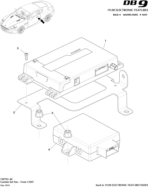 Part Diagram for Aston Martin CG43-10E887-KE