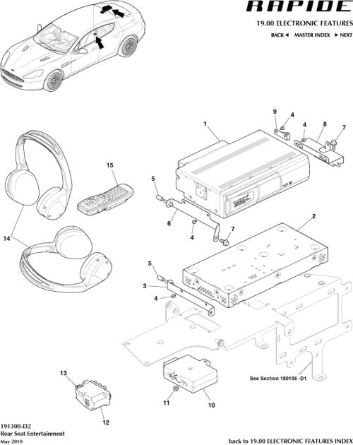 Part Diagram for Aston Martin AH42-19A164-AB
