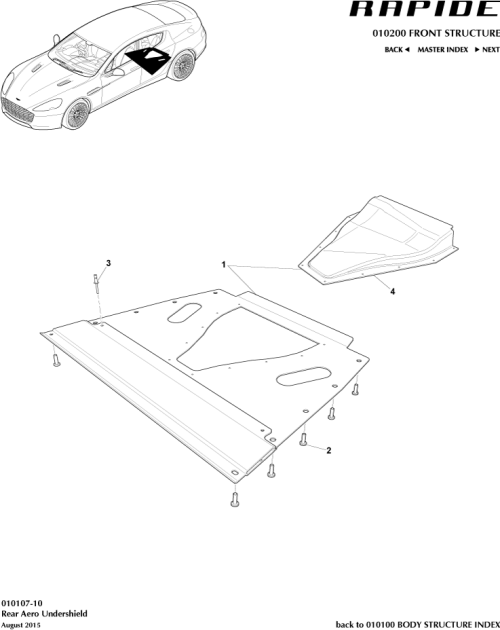 Part Diagram for Aston Martin AD43-17C857-BB