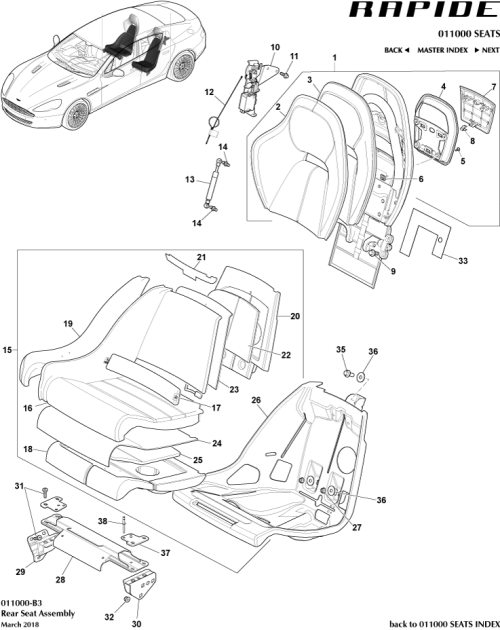 Part Diagram for Aston Martin AD43-A61391-AC
