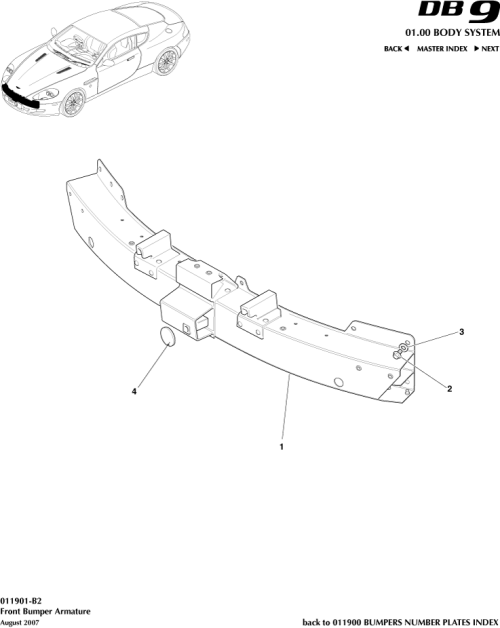 Part Diagram for Aston Martin 699849