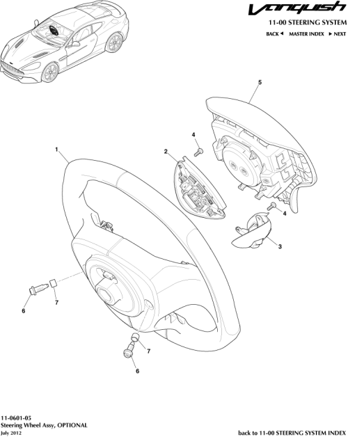 Part Diagram for Aston Martin FD33-3600-BAW