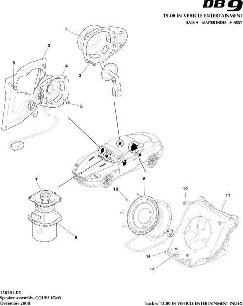 Part Diagram for Aston Martin 4G43-19A070-BB