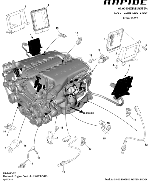 Part Diagram for Aston Martin ED23-12A650-AA