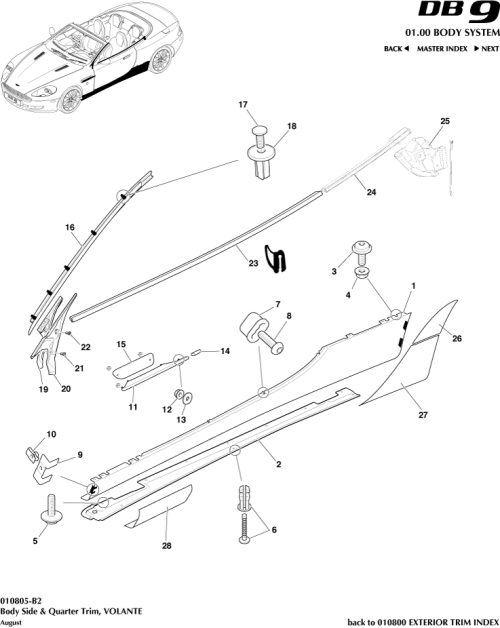 Part Diagram for Aston Martin 4G43-A410K24-BD
