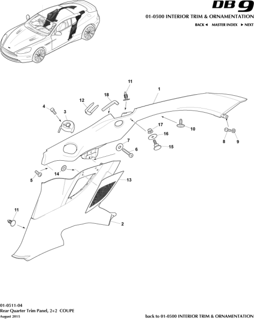 Part Diagram for Aston Martin 703756