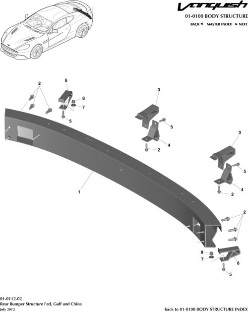 Part Diagram for Aston Martin CD33-17C911-AA