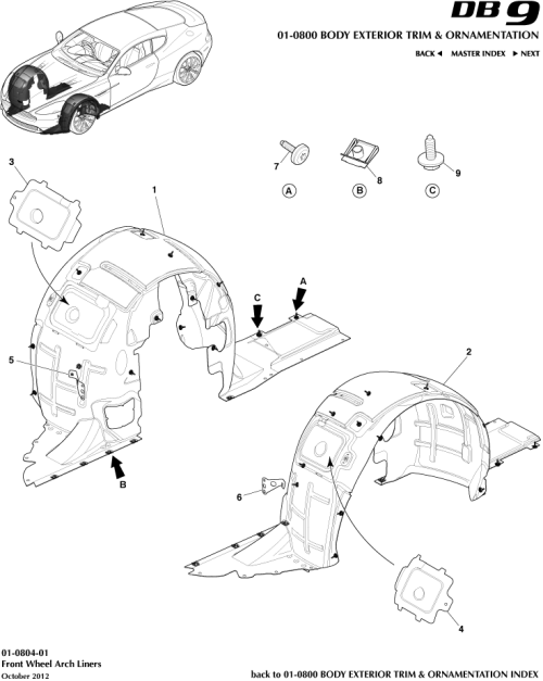 Part Diagram for Aston Martin ED33-FA0115-AA