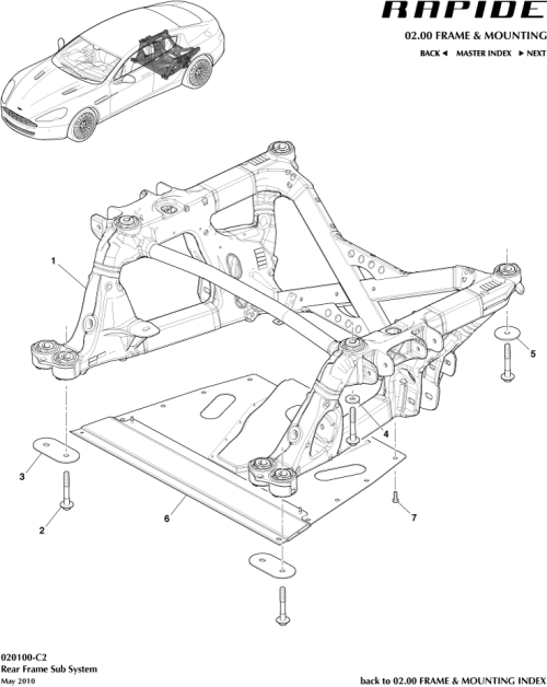 Part Diagram for Aston Martin AD43-5R003-BE